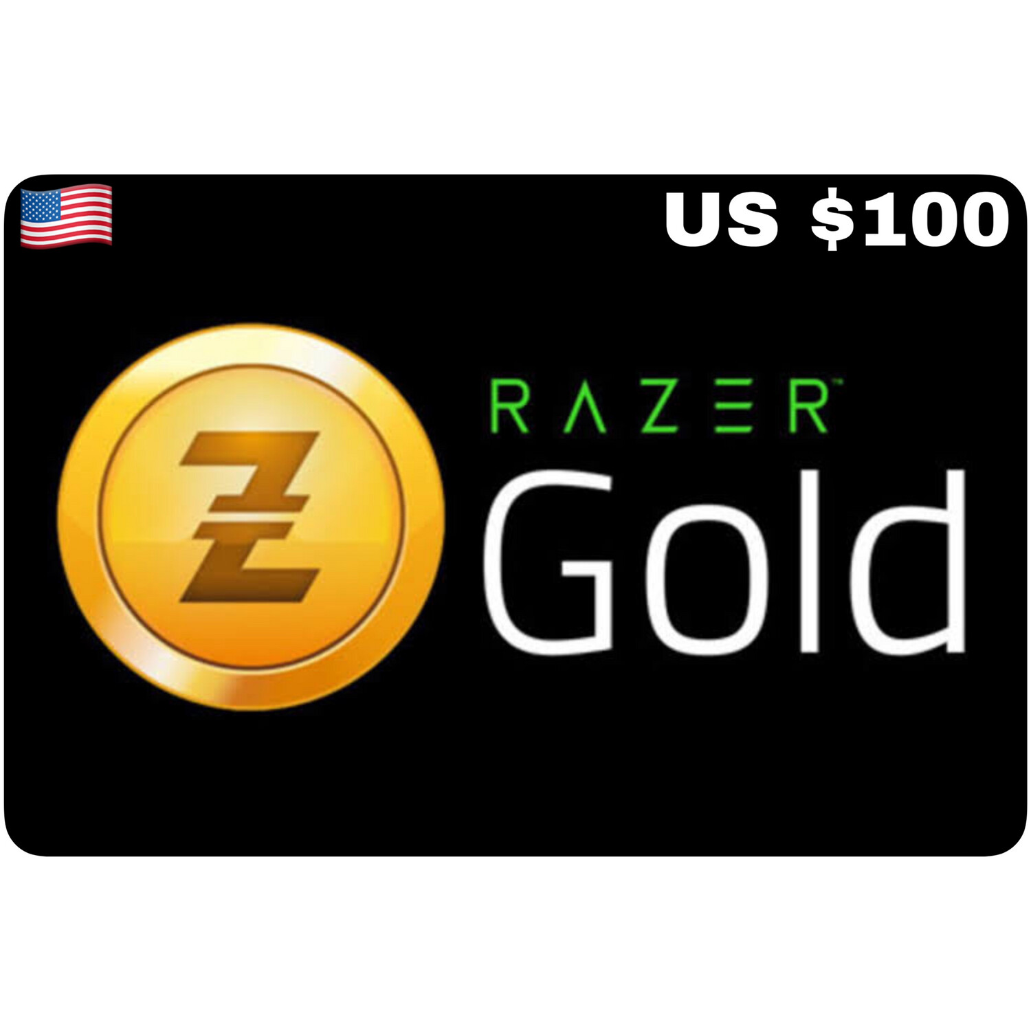 Razer Gold Pin US USD $100 Pin Only