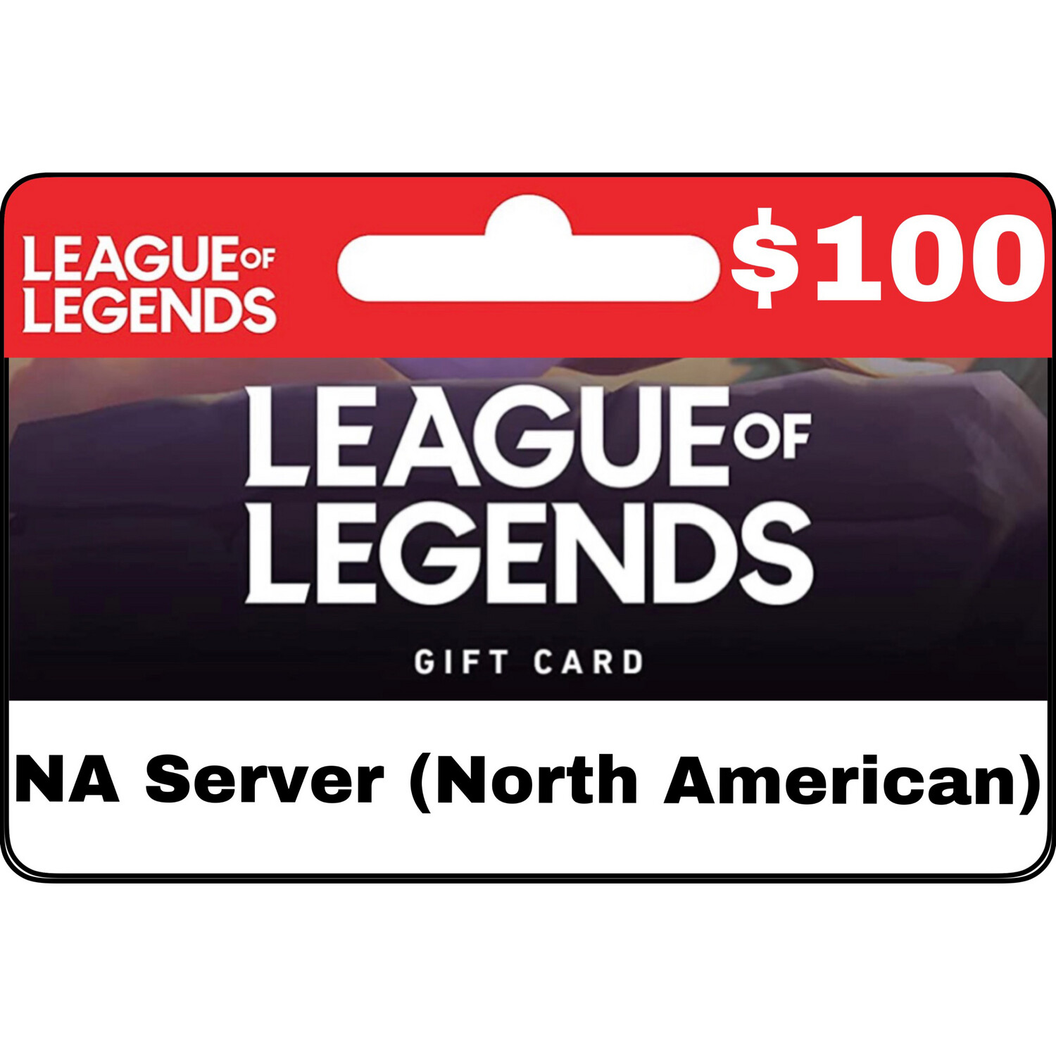 League of Legends USD $100 NA Server Gift Card