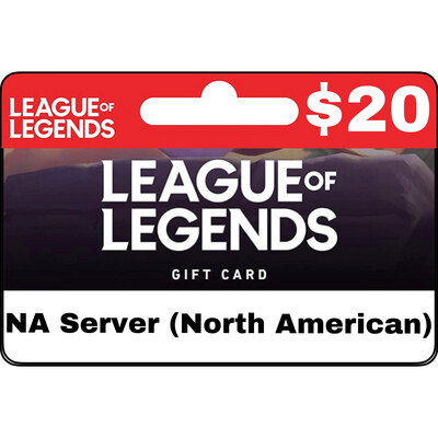 League of Legends USD $20 NA Server Gift Card