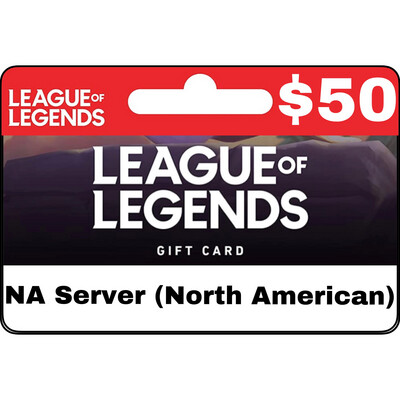 League of Legends USD $50 NA Server Gift Card