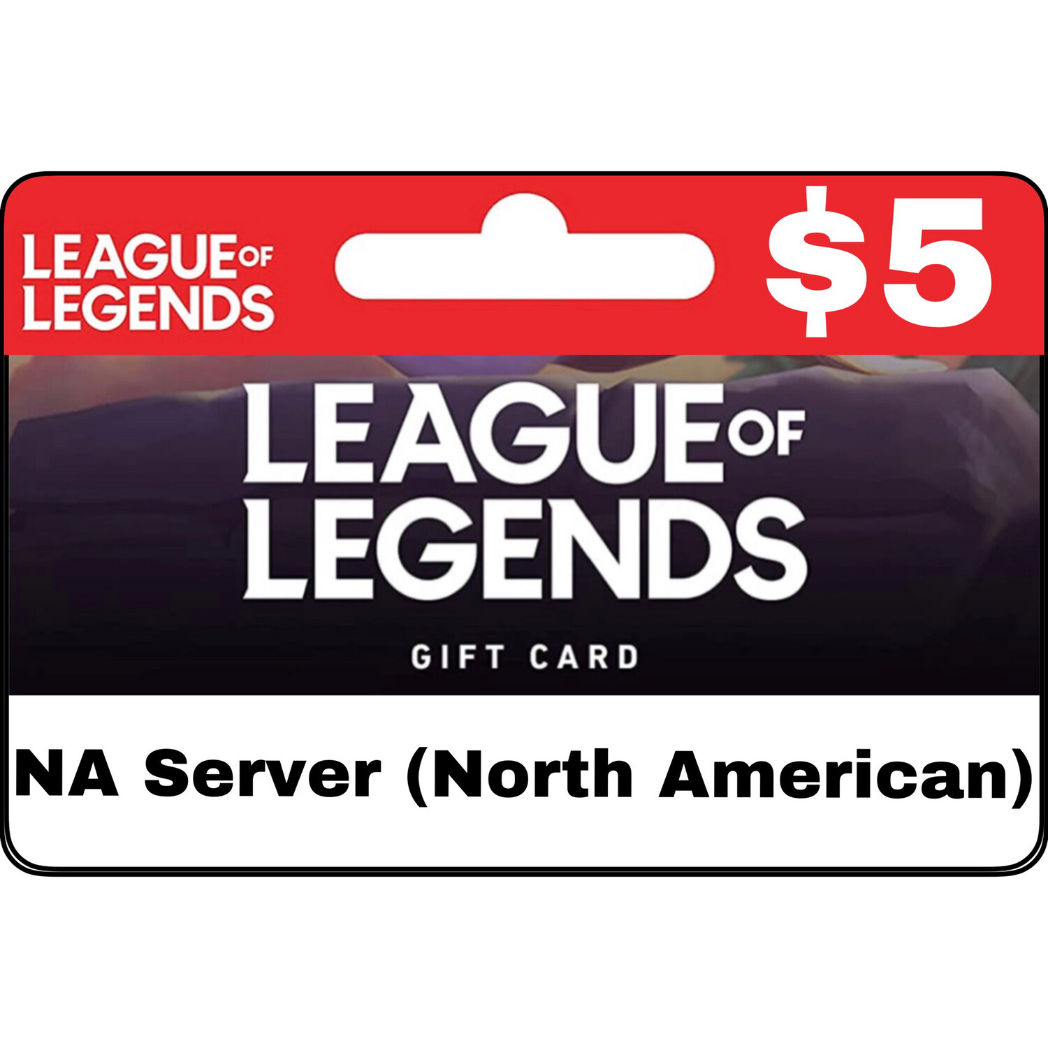 League of Legends USD $5 NA Server Gift Card