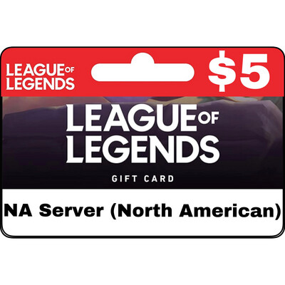 League of Legends USD $5 NA Server Gift Card