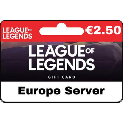 League of Legends EUR €2.50 Europe Server Gift Card