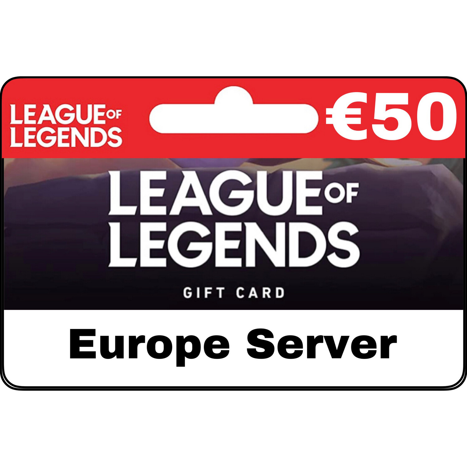 League of Legends EUR €50 Europe Server Gift Card