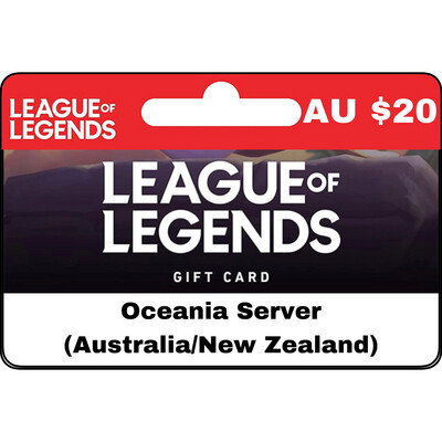 League of Legends AUD $20 Oceania Server Gift Card