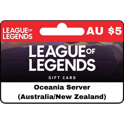 League of Legends AUD $5 Oceania Server Gift Card