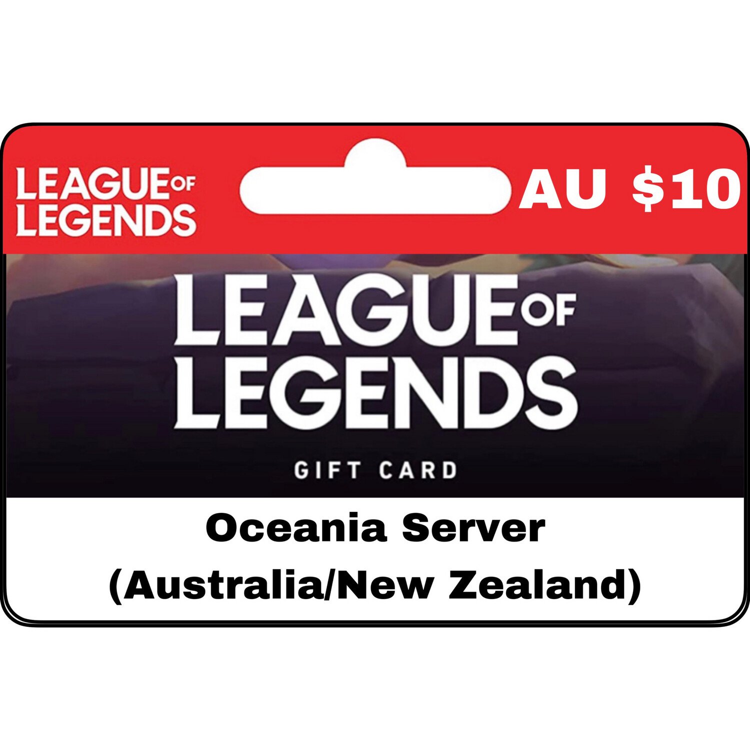 League of Legends AUD $10 Oceania Server Gift Card