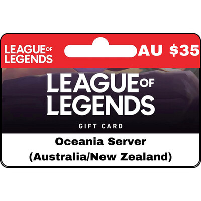 League of Legends AUD $35 Oceania Server Gift Card