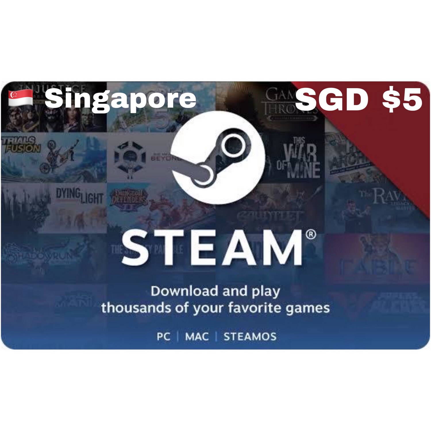 Steam Wallet Code Singapore SGD $5