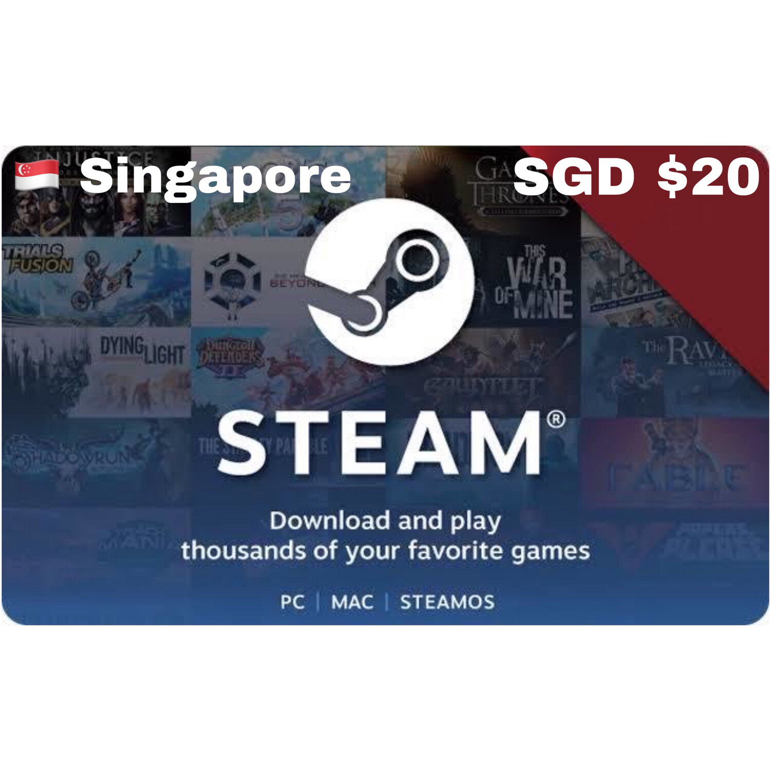 Steam Wallet Code Singapore SGD $20