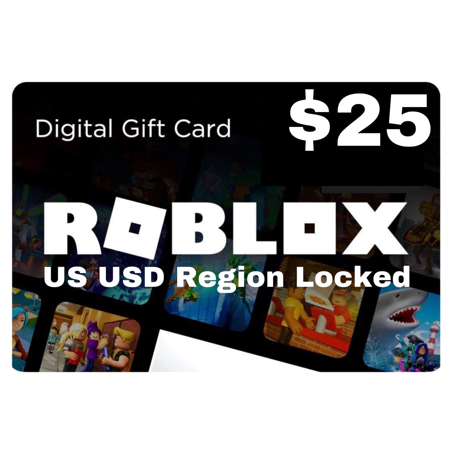 Roblox Gift Card US USD $25 Region Locked