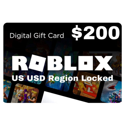 Roblox Gift Card US USD $200 Region Locked