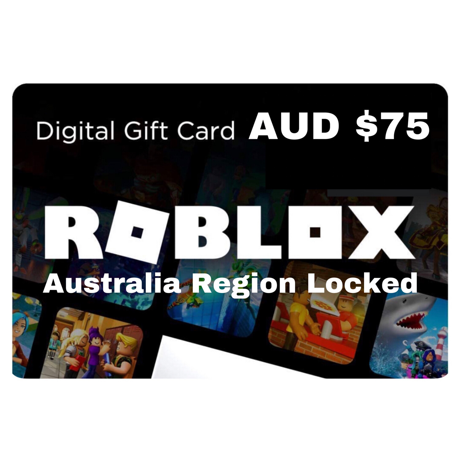 Roblox Gift Card Australia AUD $75 Region Locked