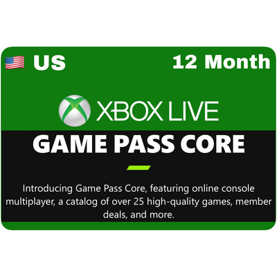 Xbox Live Gold 12 Month US Xbox Game Pass Core