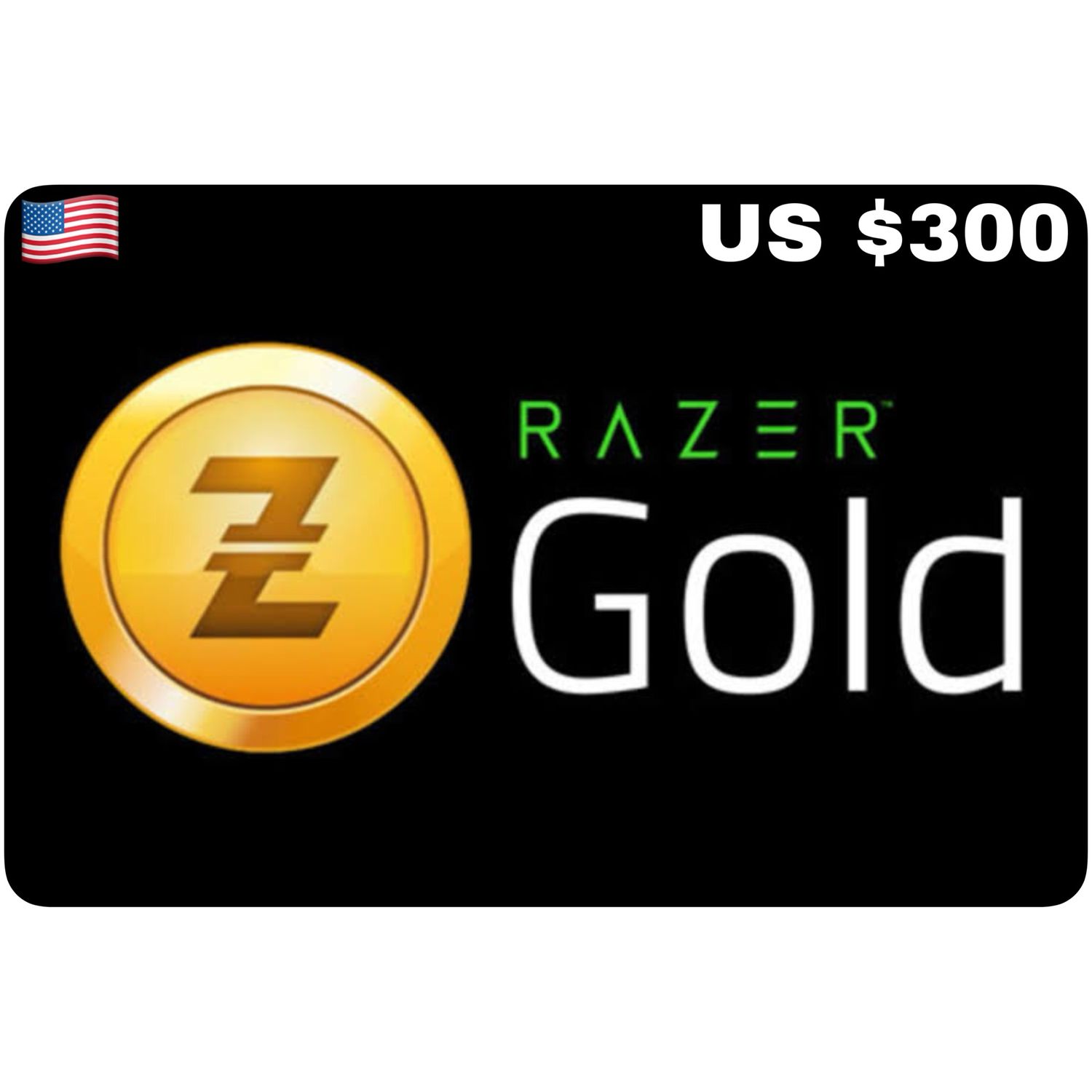Razer Gold Pin US USD $300 With Serial Number