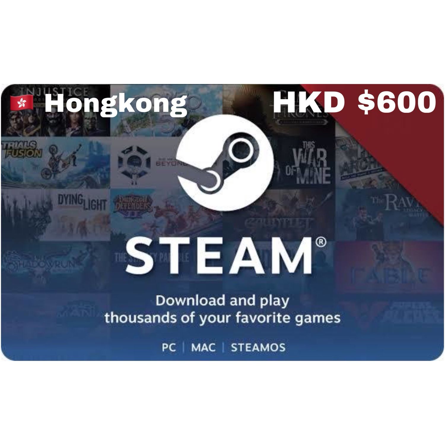 Steam Wallet Code Hong Kong HKD $600