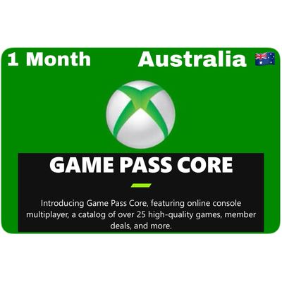 Xbox Game Pass Core 1 Month Australia
