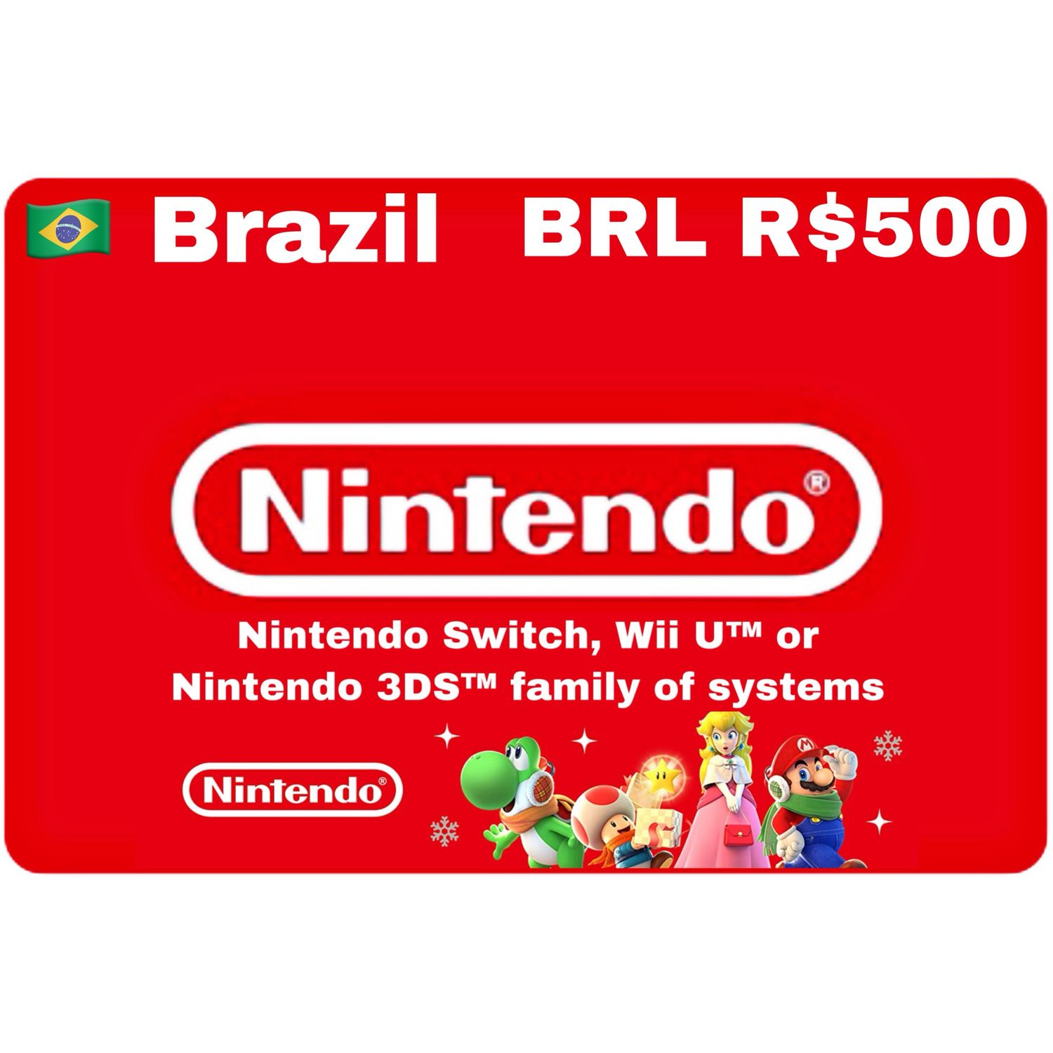 Nintendo eShop Brazil BRL R$500