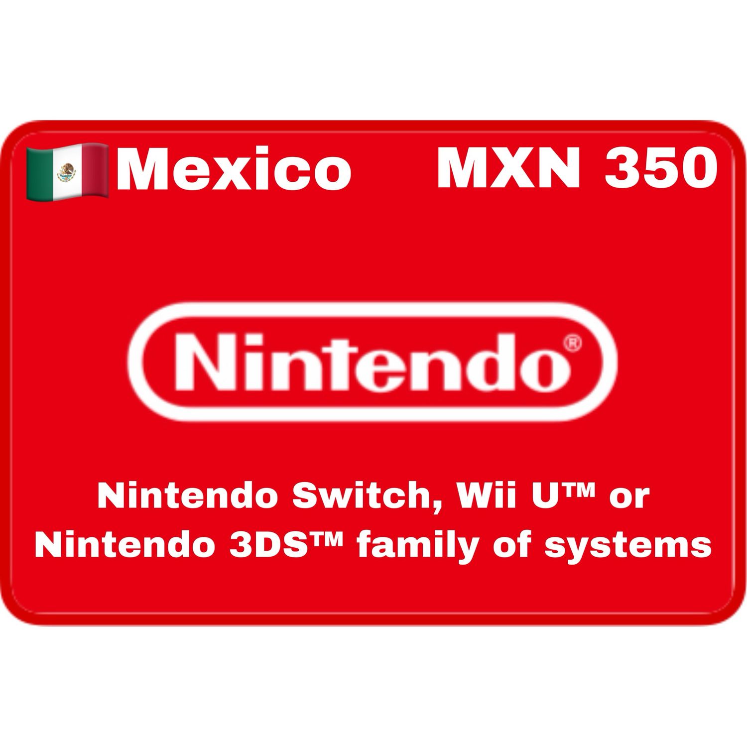 Nintendo eShop Mexico MXN 350