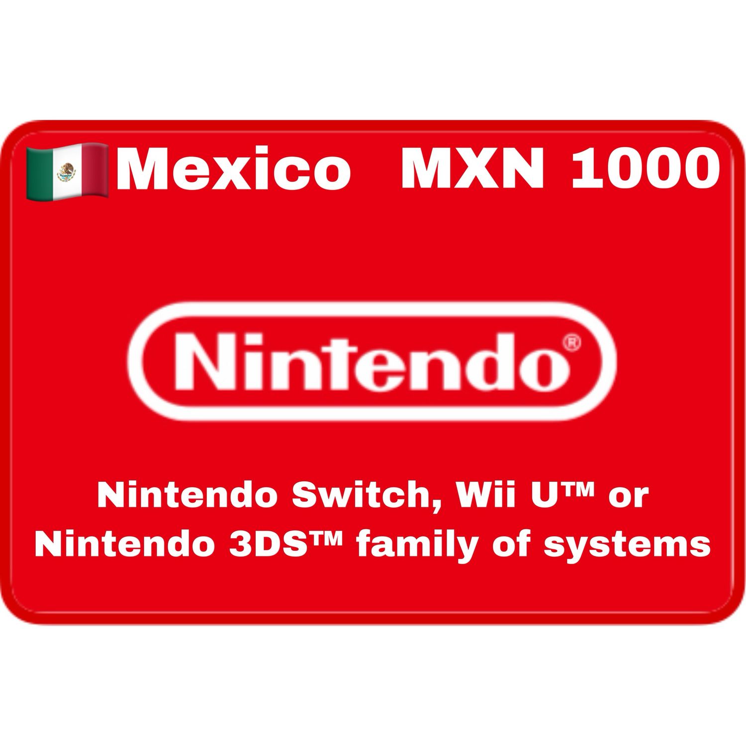 Nintendo eShop Mexico MXN 1000