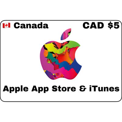 Apple iTunes Gift Card Canada CAD $5