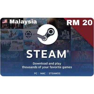 Steam Wallet Code Malaysia RM 20
