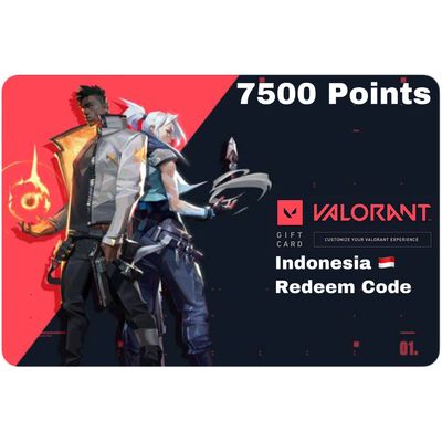 7500 Valorant Points Indonesia IDR 739.000 Riot Cash