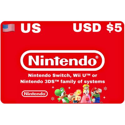 Nintendo eShop US USD $5 Gift Card