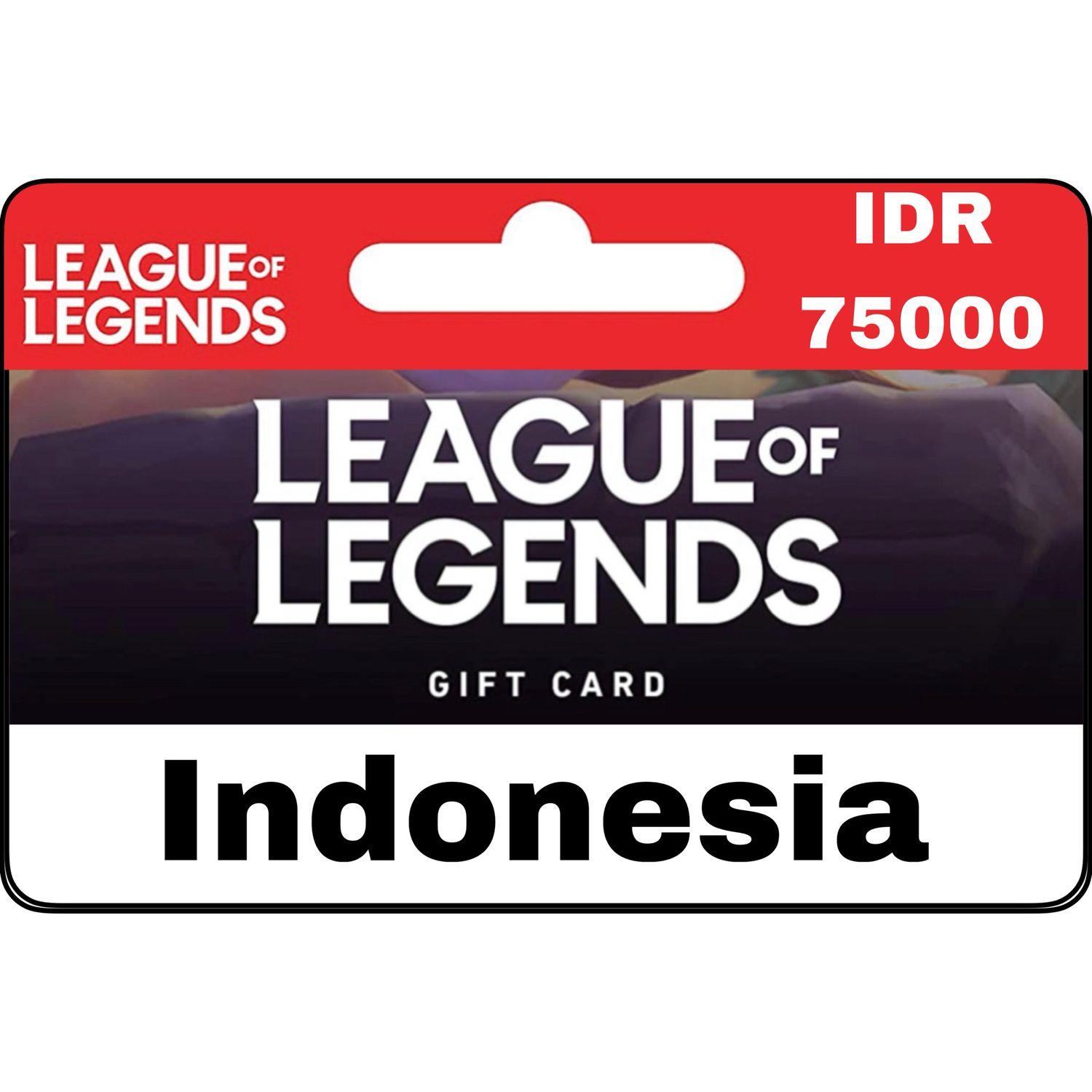 League of Legends Riot Cash IDR 75000 Gift Card Indonesia