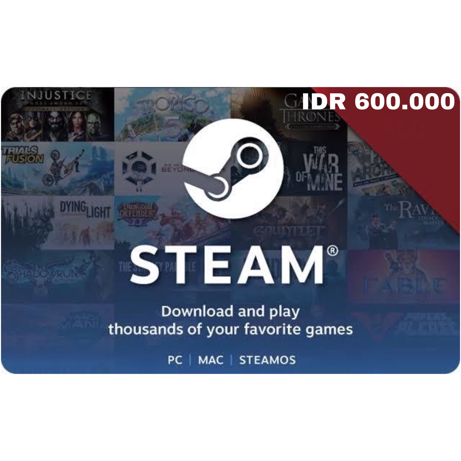 Steam Wallet Code IDR 600000 Indonesia