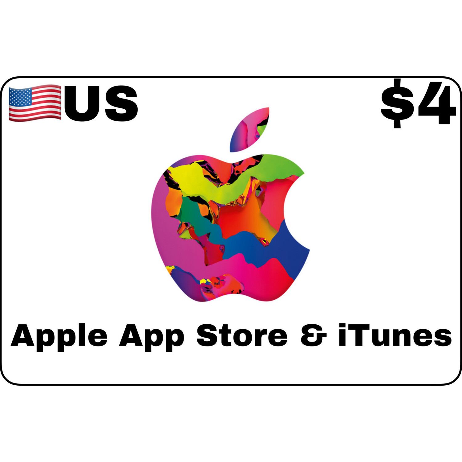 Apple iTunes Gift Card US $4 USD Apple iTunes Gift Card US $4 USD