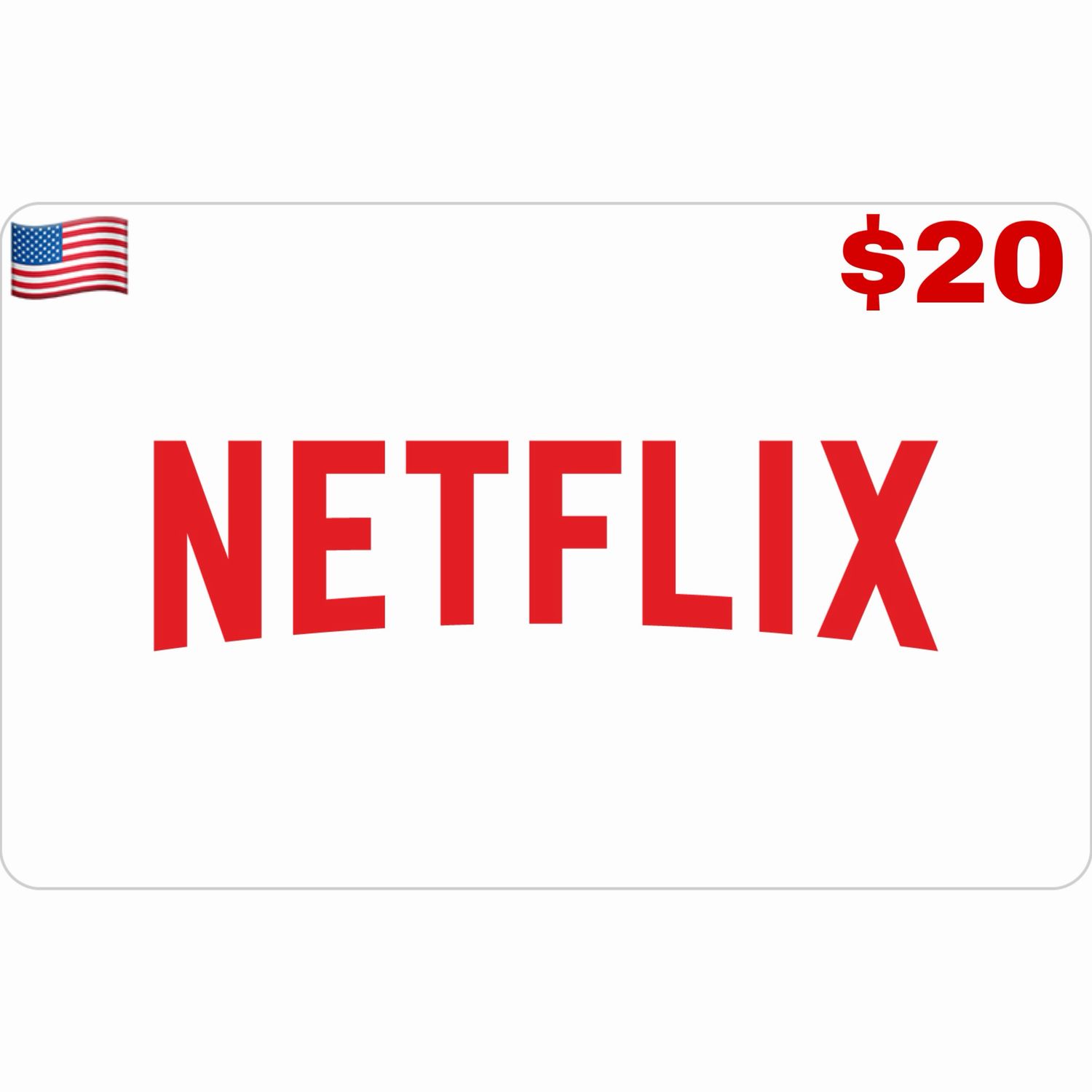 Netflix Gift Card US USD $20 Netflix Gift Card US USD $20