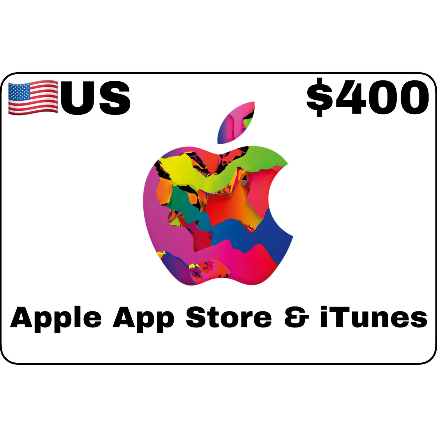 Apple iTunes Gift Card US $400 USD Apple iTunes Gift Card US $400 USD