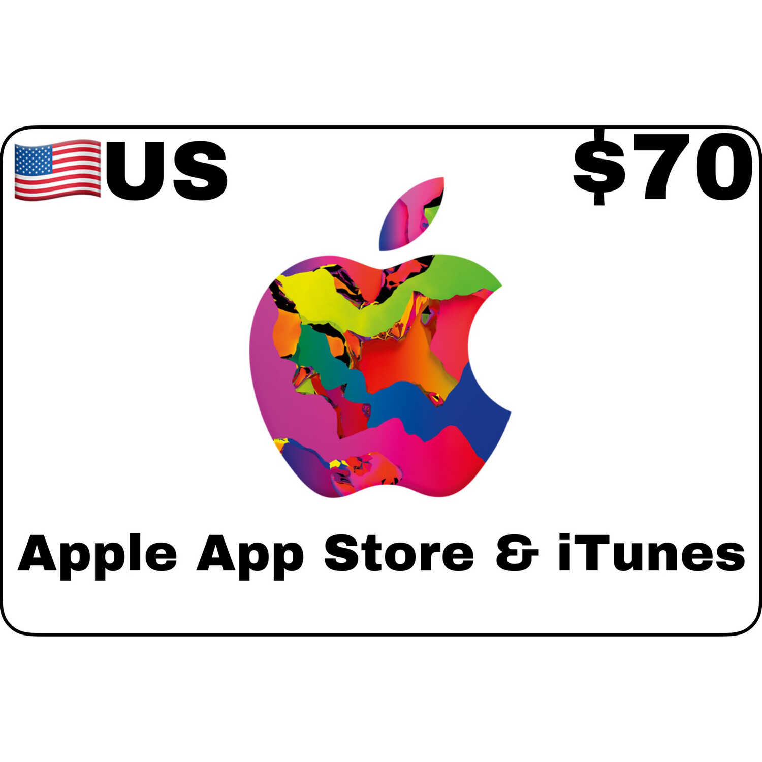 Apple iTunes Gift Card US $70 USD Apple iTunes Gift Card US $70 USD