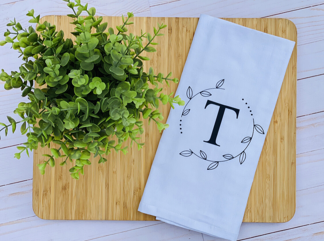 Monogrammed Tea Towel