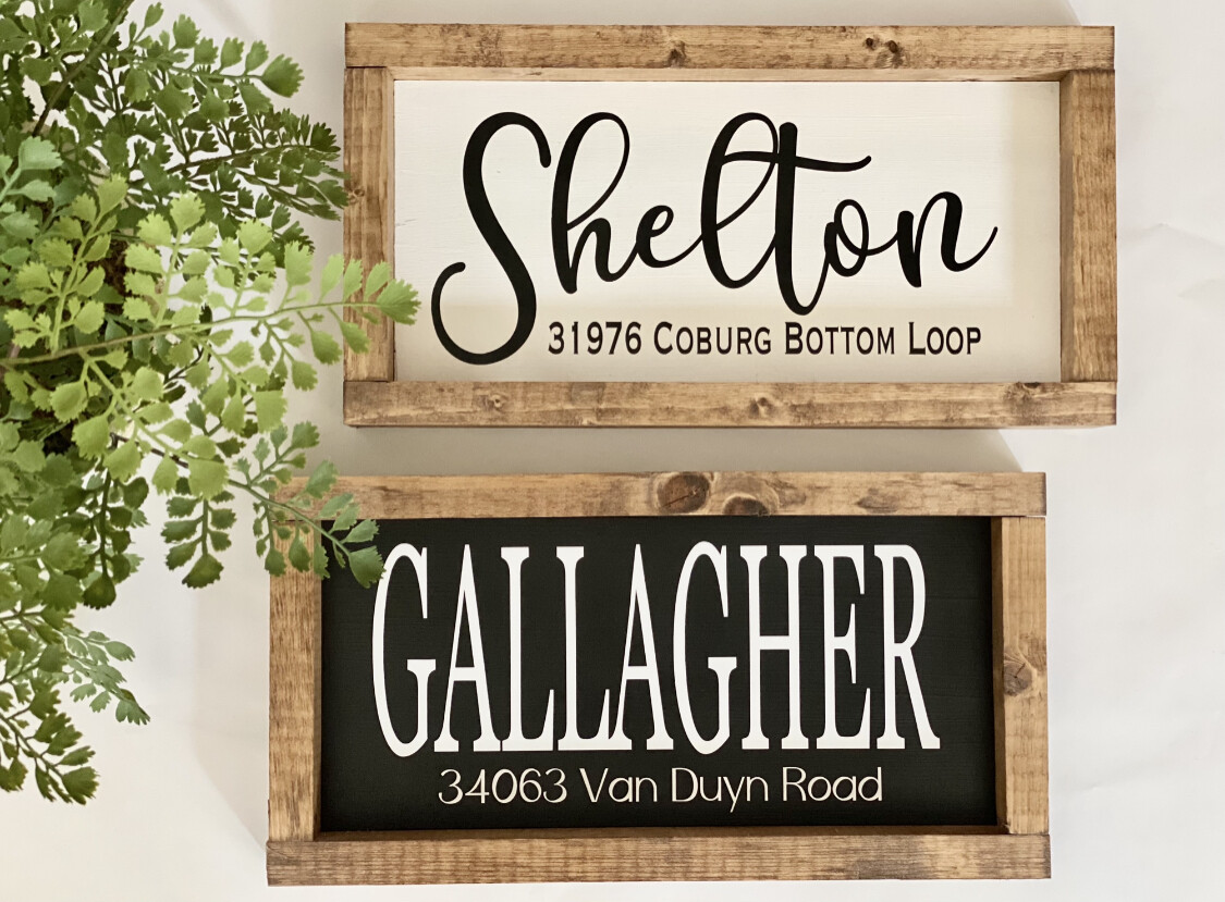 Last Name/Address Sign