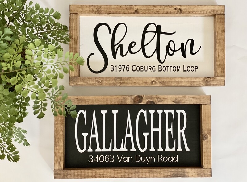 Last Name/Address Sign