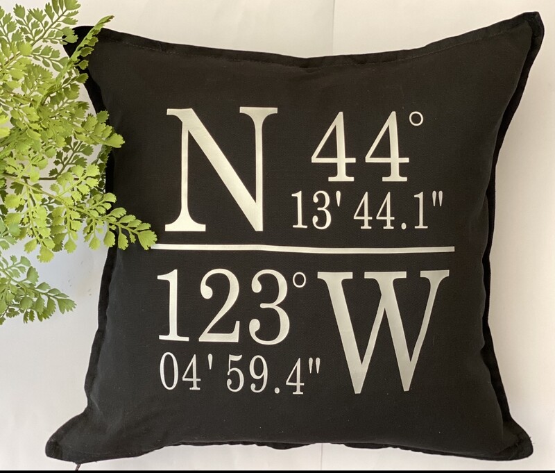 Longitude &amp; Latitude Pillow