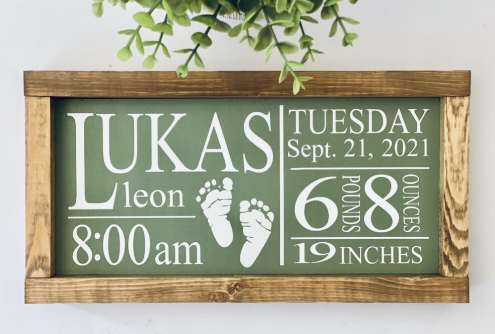 Birth Announcement Sign