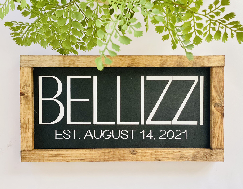 Last Name/Established Wedding Sign