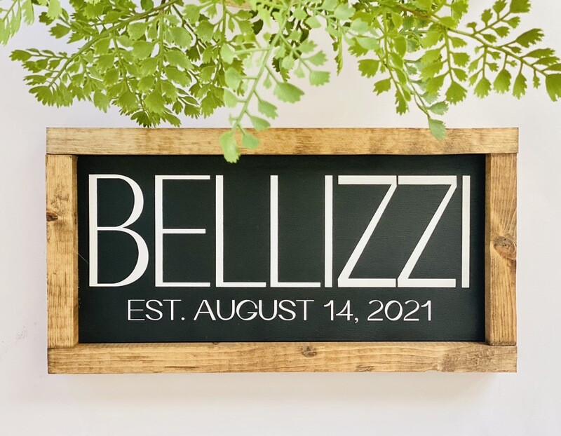 Last Name/Established Wedding Sign