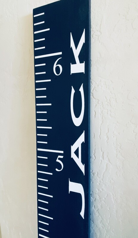 Wooden Ruler Height Chart