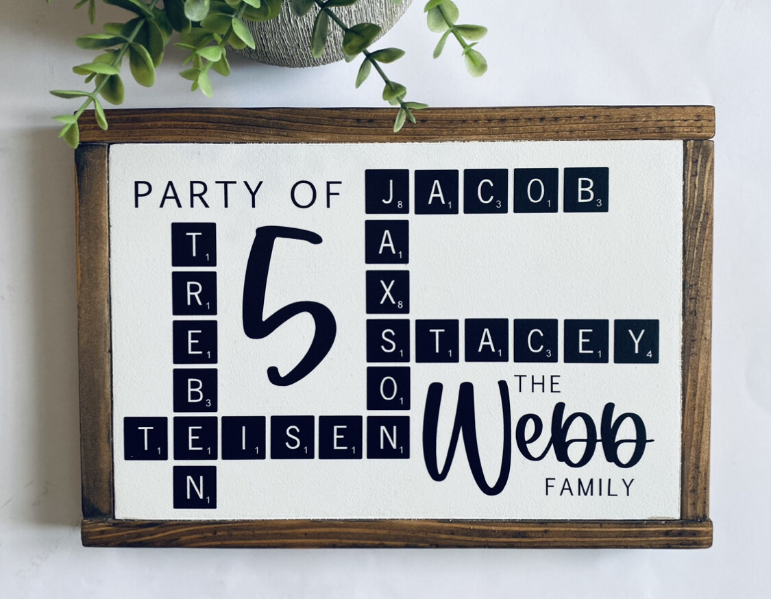 Family Crossword Sign