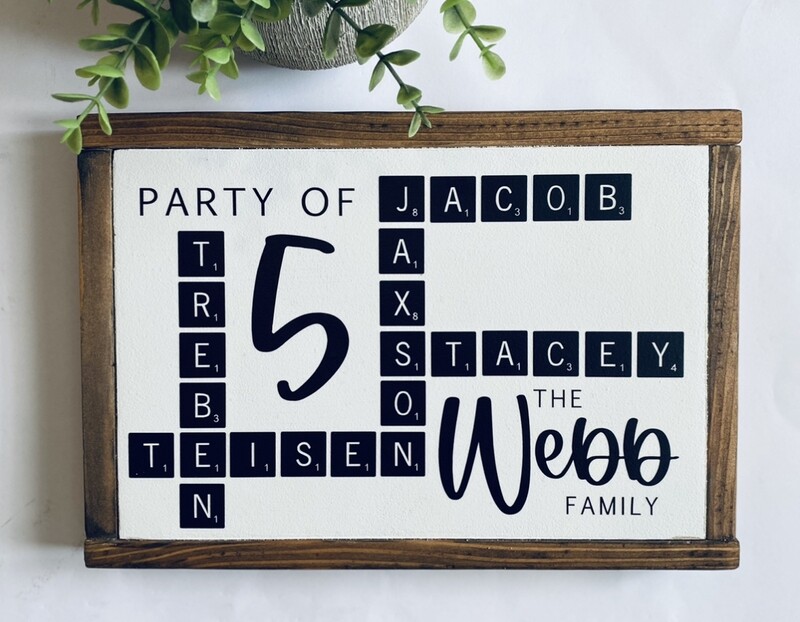 Family Crossword Sign