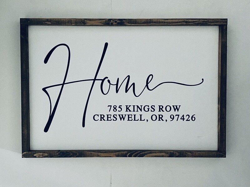 Personalized Home Sign with Address