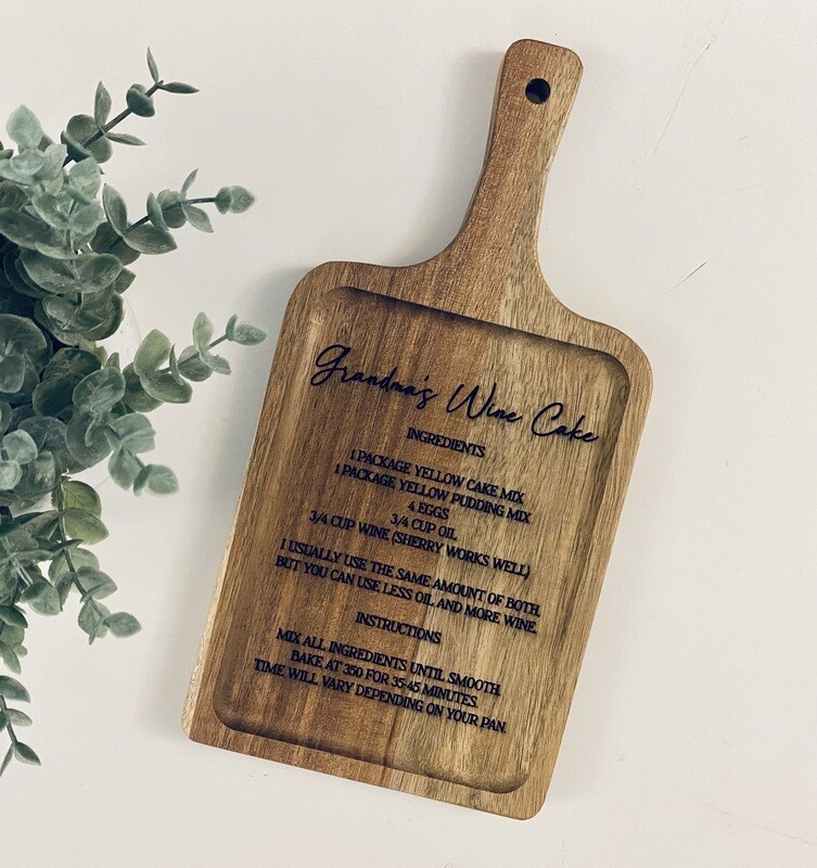 Family Recipe Cutting Board