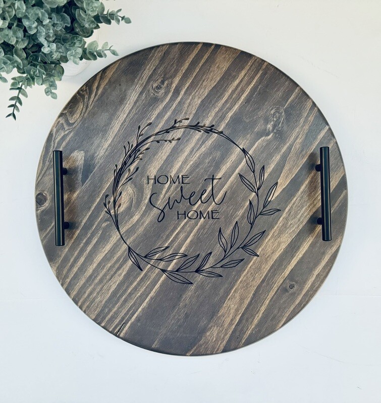 Home Sweet Home Round Tray, 16&quot;