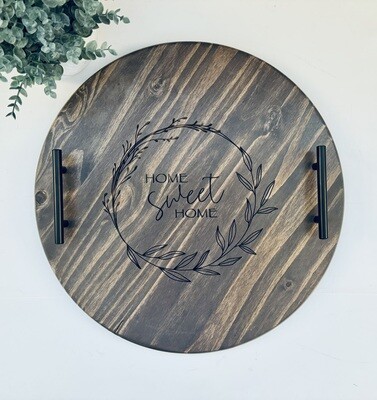 Home Sweet Home Round Tray, 16&quot;