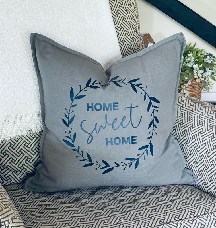 Home Sweet Home Pillow with Wreath