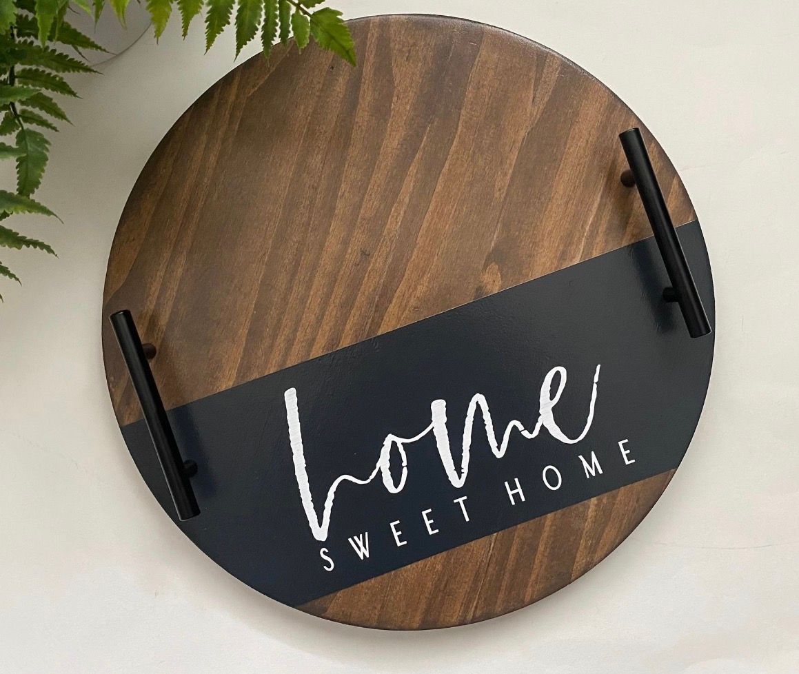 Home Sweet Home Round Tray